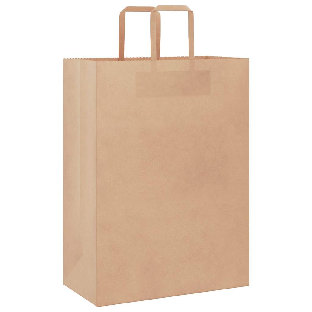 Paper Bags 250 pcs with Handles Brown 32x17x44 cm