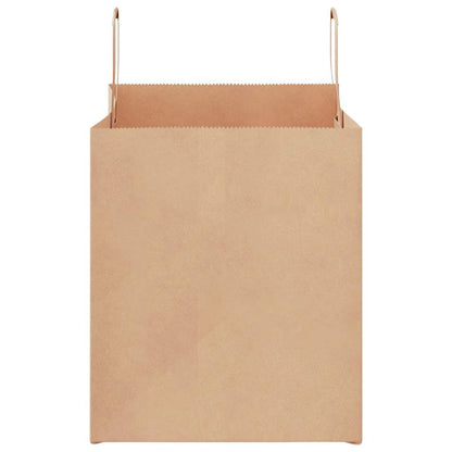 Paper Bags 250 pcs with Handles Brown 32x22x24 cm