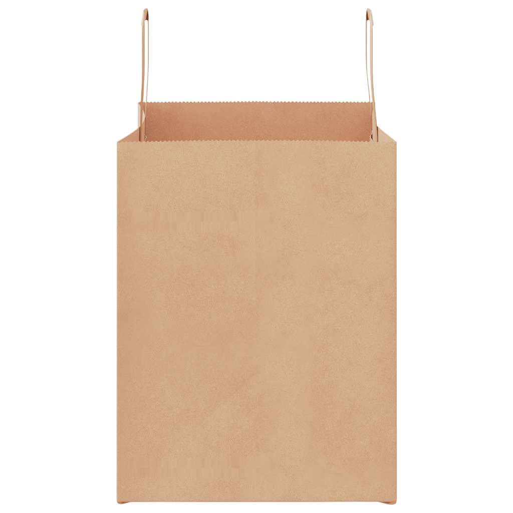 Paper Bags 250 pcs with Handles Brown 32x22x28 cm