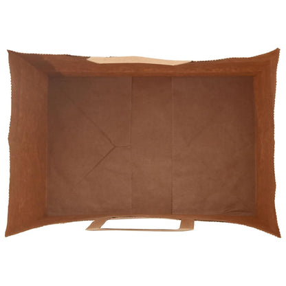 Paper Bags 250 pcs with Handles Brown 32x22x28 cm