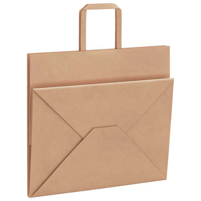Paper Bags 250 pcs with Handles Brown 32x22x28 cm