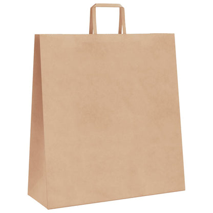 Paper Bags 250 pcs with Handles Brown 45x17x48 cm