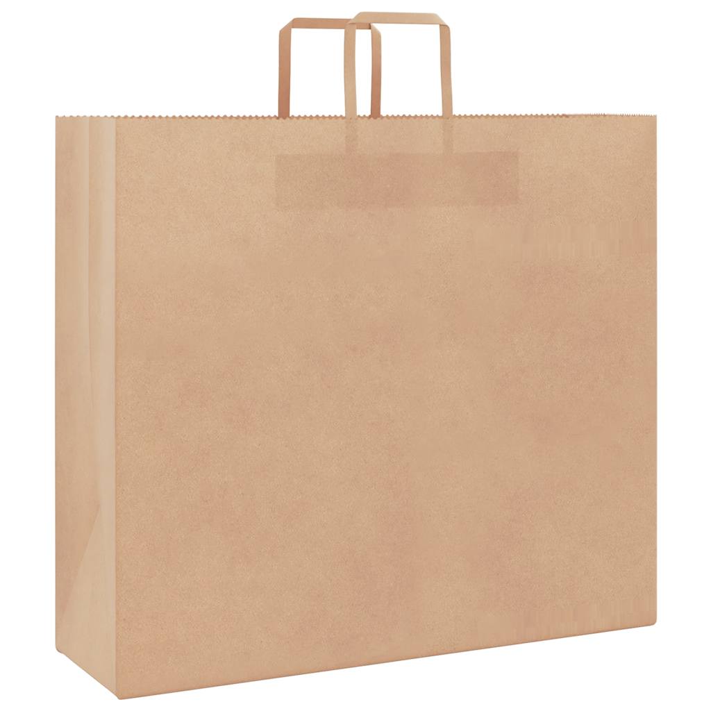 Paper Bags 250 pcs with Handles Brown 54x15x49 cm