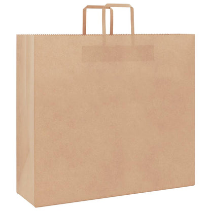 Paper Bags 250 pcs with Handles Brown 54x15x49 cm