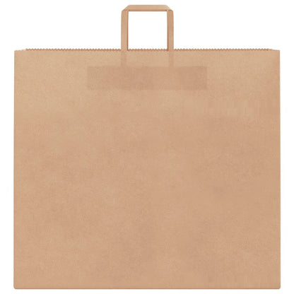 Paper Bags 250 pcs with Handles Brown 54x15x49 cm