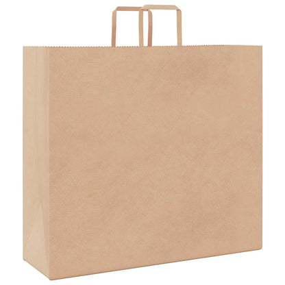 Paper Bags 250 pcs with Handles Brown 54x15x49 cm