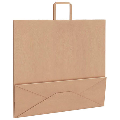 Paper Bags 250 pcs with Handles Brown 54x15x49 cm