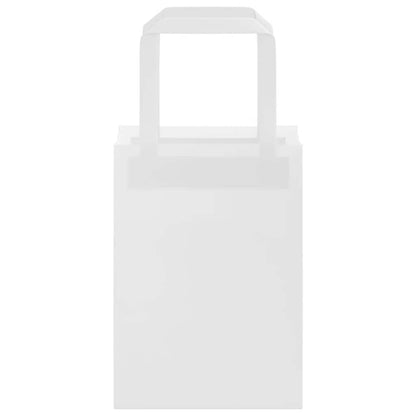 Paper Bags 50 pcs with Handles White 15x8x21 cm