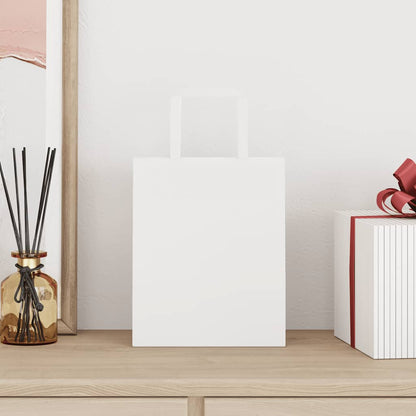Paper Bags 50 pcs with Handles White 18x8x22 cm