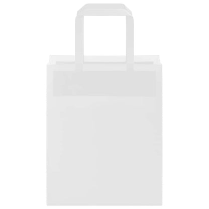Paper Bags 50 pcs with Handles White 18x8x22 cm