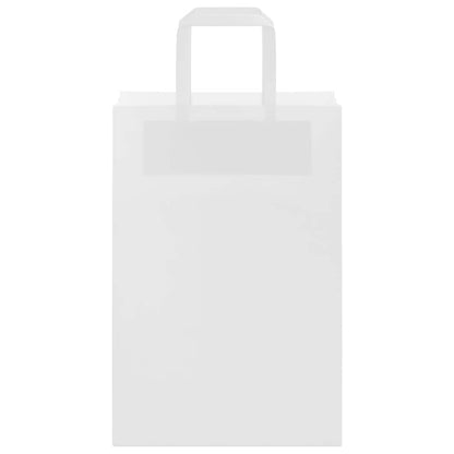 Paper Bags 50 pcs with Handles White 21x11x31 cm