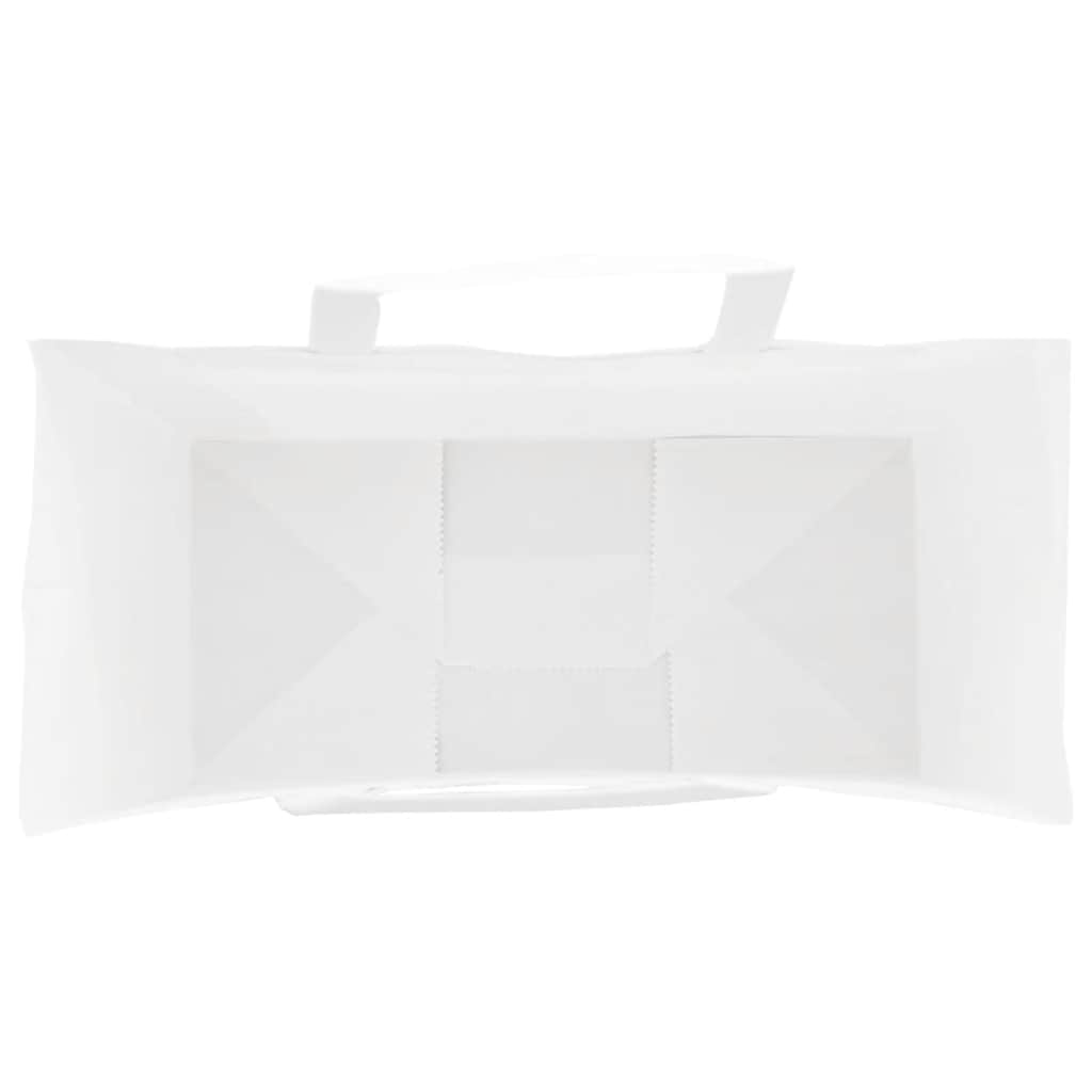 Paper Bags 50 pcs with Handles White 26x12x35 cm