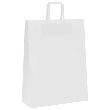 Paper Bags 50 pcs with Handles White 32x12x42 cm