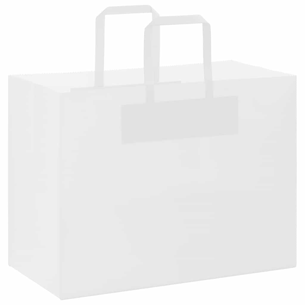 Paper Bags 50 pcs with Handles White 32x17x25 cm