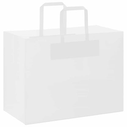 Paper Bags 50 pcs with Handles White 32x17x25 cm