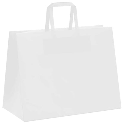 Paper Bags 50 pcs with Handles White 32x17x25 cm