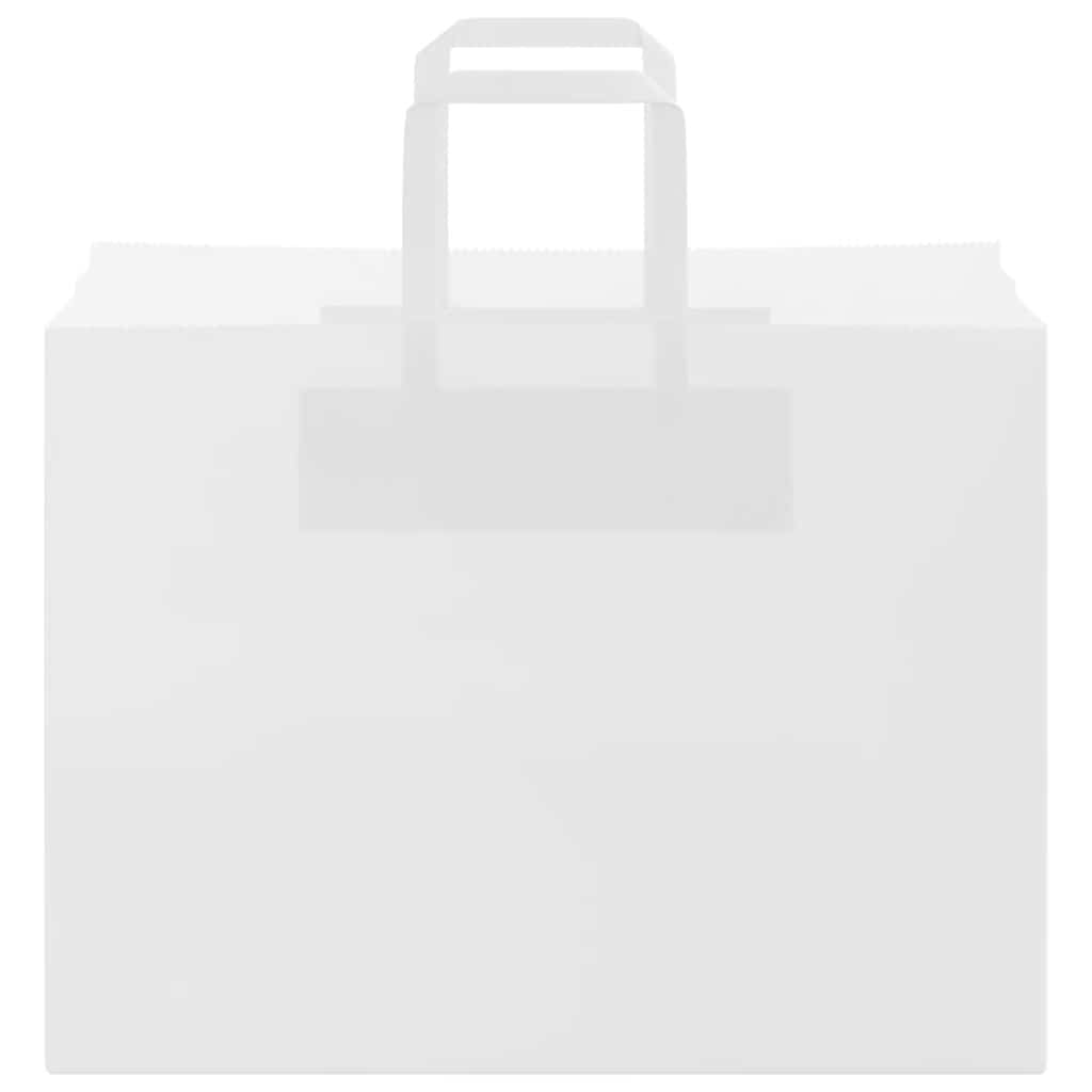 Paper Bags 50 pcs with Handles White 32x17x25 cm