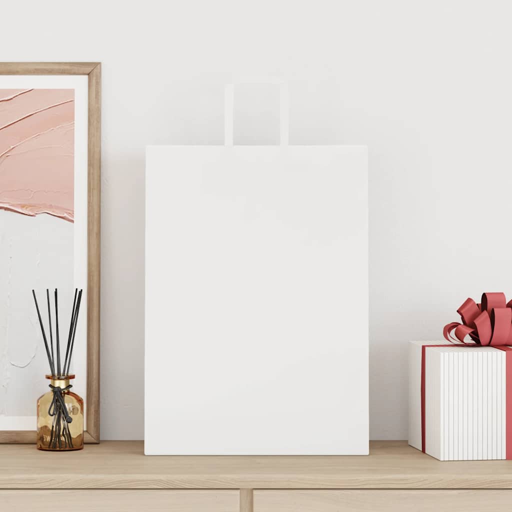 Paper Bags 50 pcs with Handles White 32x17x44 cm