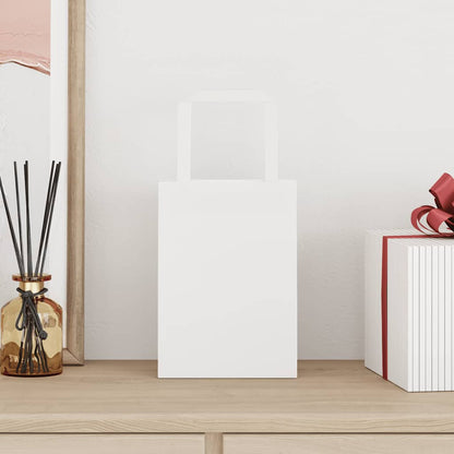 Paper Bags 250 pcs with Handles White 15x8x21 cm