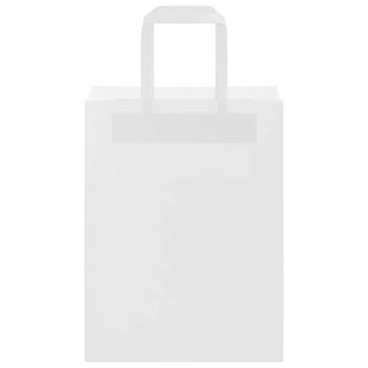 Paper Bags 250 pcs with Handles White 21x11x28 cm