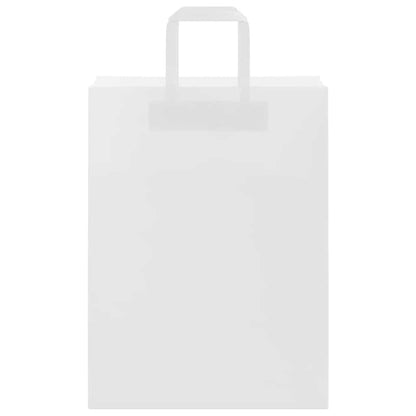 Paper Bags 250 pcs with Handles White 26x12x35 cm