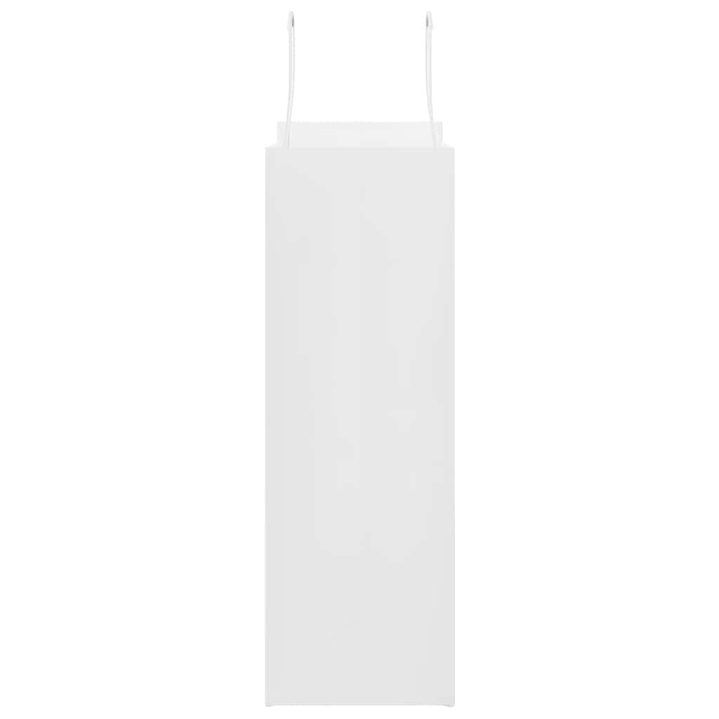 Paper Bags 250 pcs with Handles White 26x12x35 cm