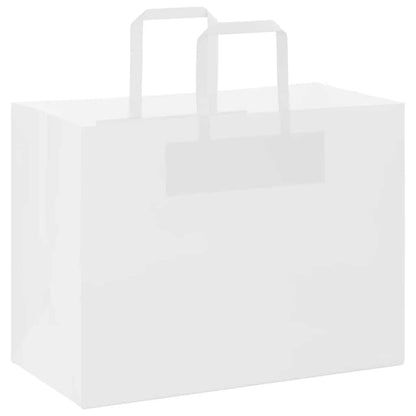 Paper Bags 250 pcs with Handles White 32x17x25 cm