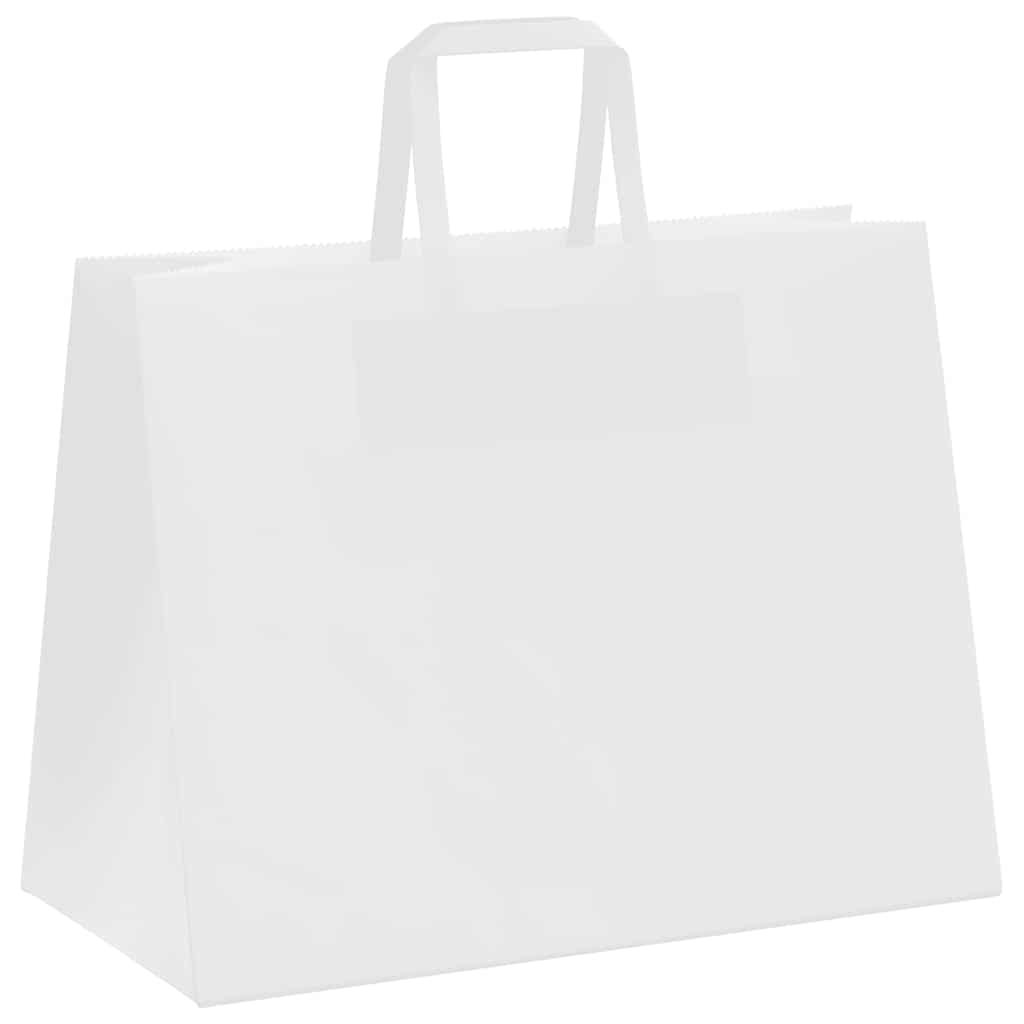 Paper Bags 250 pcs with Handles White 32x17x25 cm