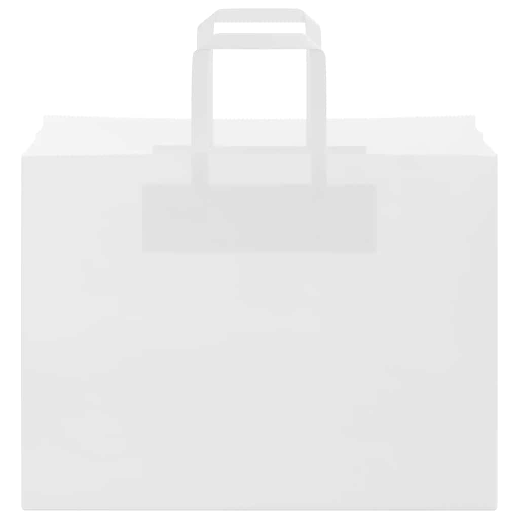Paper Bags 250 pcs with Handles White 32x17x25 cm