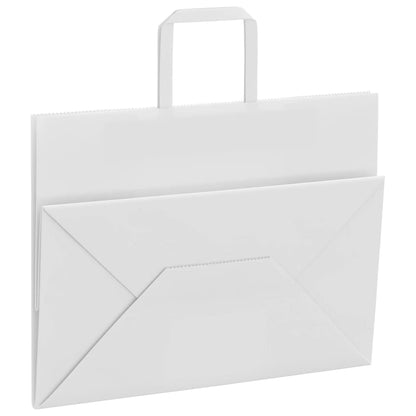 Paper Bags 250 pcs with Handles White 32x17x25 cm
