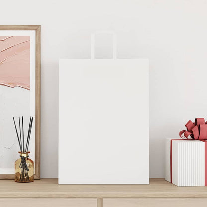 Paper Bags 250 pcs with Handles White 32x17x44 cm