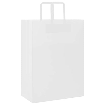 Paper Bags 250 pcs with Handles White 32x17x44 cm