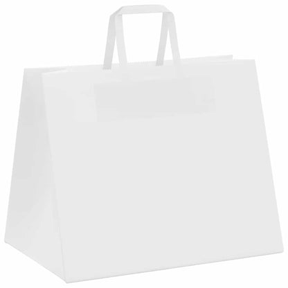 Paper Bags 250 pcs with Handles White 32x22x24 cm