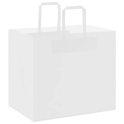 Paper Bags 250 pcs with Handles White 32x22x28 cm