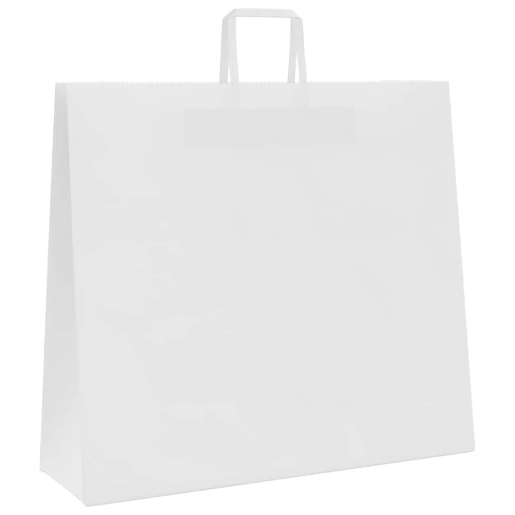 Paper Bags 250 pcs with Handles White 54x15x49 cm