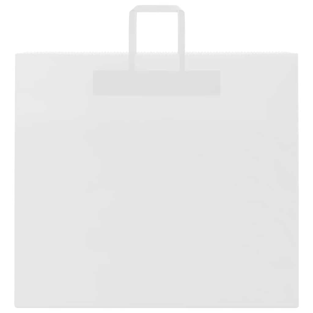 Paper Bags 250 pcs with Handles White 54x15x49 cm