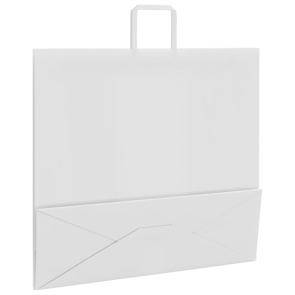 Paper Bags 250 pcs with Handles White 54x15x49 cm