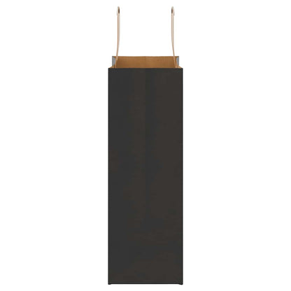 Paper Bags 50 pcs with Handles Black 21x11x31 cm