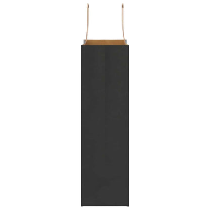 Paper Bags 50 pcs with Handles Black 21x11x36 cm