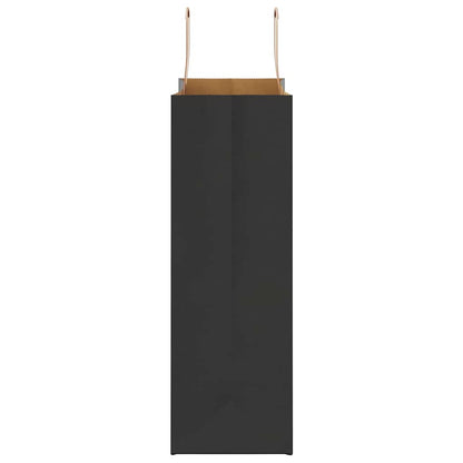 Paper Bags 50 pcs with Handles Black 26x12x35 cm
