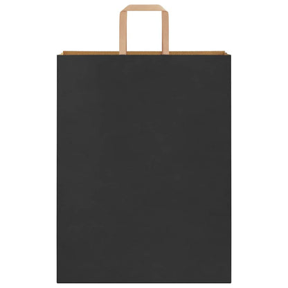 Paper Bags 50 pcs with Handles Black 32x12x42 cm