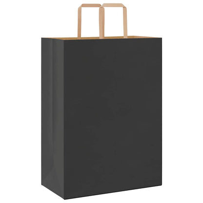 Paper Bags 50 pcs with Handles Black 32x17x44 cm