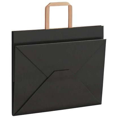 Paper Bags 50 pcs with Handles Black 32x22x24 cm