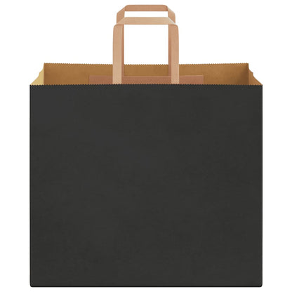 Paper Bags 50 pcs with Handles Black 32x22x28 cm