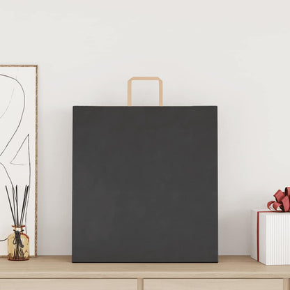 Paper Bags 50 pcs with Handles Black 45x17x48 cm