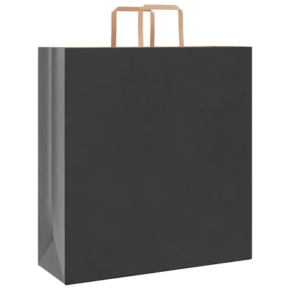 Paper Bags 50 pcs with Handles Black 45x17x48 cm