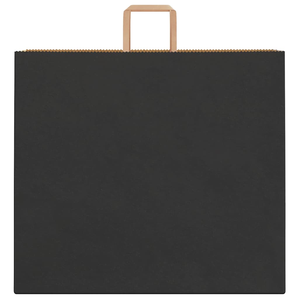 Paper Bags 50 pcs with Handles Black 54x15x49 cm