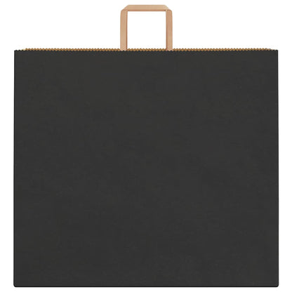Paper Bags 50 pcs with Handles Black 54x15x49 cm