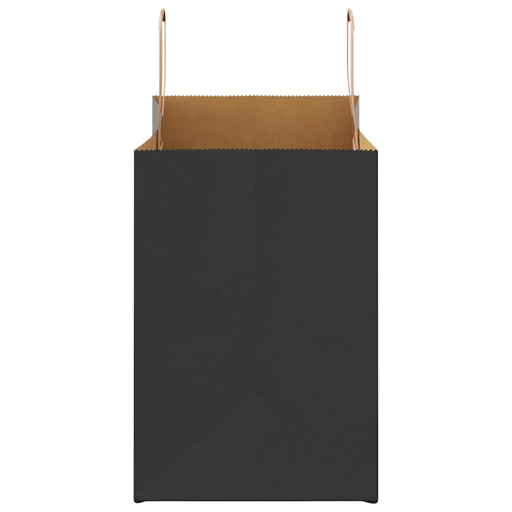 Paper Bags 250 pcs with Handles Black 32x17x25 cm