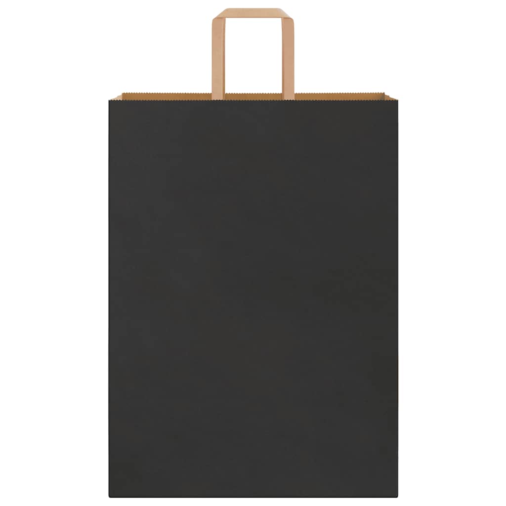 Paper Bags 250 pcs with Handles Black 32x17x44 cm